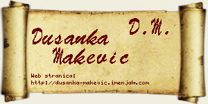 Dušanka Makević vizit kartica
